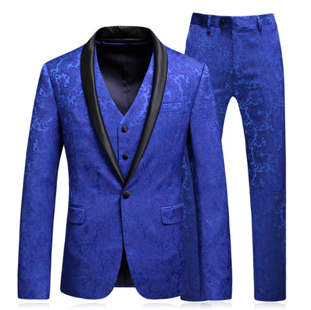 Nueva moda guapo gris oscuro traje de hombre traje de novio trajes de boda para los mejores hombres Slim Fit novio esmoquin para hombre (chaqueta + chaleco + pantalón)