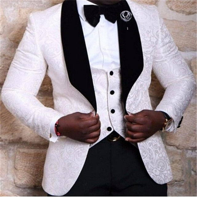 Nueva moda guapo gris oscuro traje de hombre traje de novio trajes de boda para los mejores hombres Slim Fit novio esmoquin para hombre (chaqueta + chaleco + pantalón)