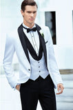 Nueva moda guapo gris oscuro traje de hombre traje de novio trajes de boda para los mejores hombres Slim Fit novio esmoquin para hombre (chaqueta + chaleco + pantalón)