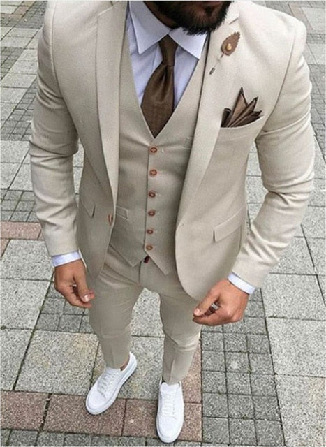 Nueva moda guapo gris oscuro traje de hombre traje de novio trajes de boda para los mejores hombres Slim Fit novio esmoquin para hombre (chaqueta + chaleco + pantalón)