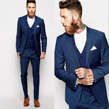 Nueva moda guapo gris oscuro traje de hombre traje de novio trajes de boda para los mejores hombres Slim Fit novio esmoquin para hombre (chaqueta + chaleco + pantalón)