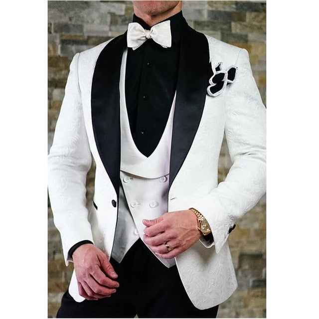 Nueva moda guapo gris oscuro traje de hombre traje de novio trajes de boda para los mejores hombres Slim Fit novio esmoquin para hombre (chaqueta + chaleco + pantalón)