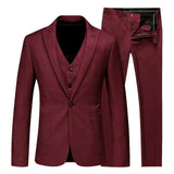 HEFLASHOR 2019 3Pc (chaqueta + chaleco + pantalón) Vestido de negocios masculino Cultivar traje de primavera Traje de oficina informal sólido Trajes de boda