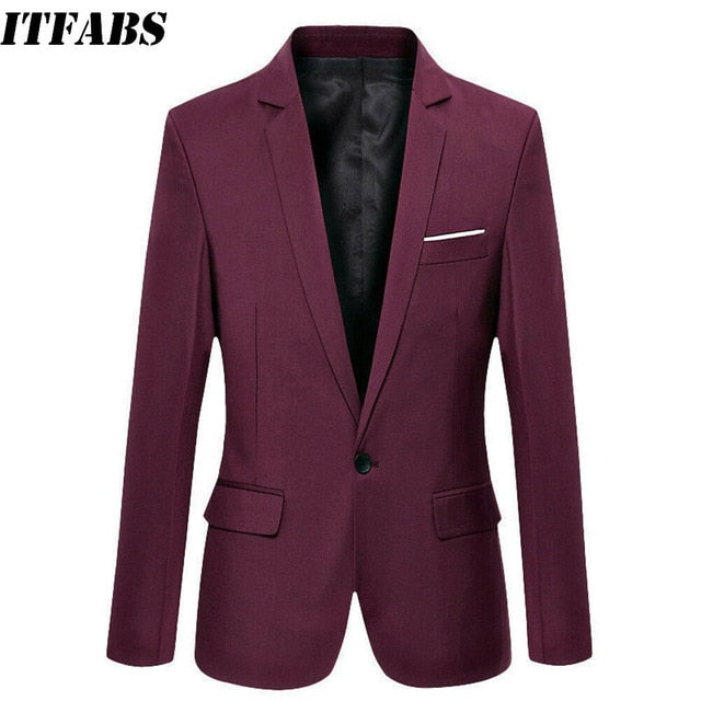 Chaqueta de algodón de moda slim fit coreana para hombre Chaqueta de traje negro azul talla grande M a 3XL Chaquetas masculinas Abrigo para hombre Boda