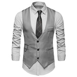HEFLASHOR 2019 3Pc (chaqueta + chaleco + pantalón) Vestido de negocios masculino Cultivar traje de primavera Traje de oficina informal sólido Trajes de boda