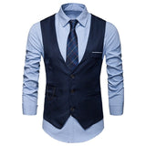 HEFLASHOR 2019 3Pc (chaqueta + chaleco + pantalón) Vestido de negocios masculino Cultivar traje de primavera Traje de oficina informal sólido Trajes de boda