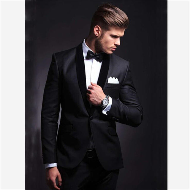 Trajes para hombre (chaqueta + pantalones) Diseñador informal Verano Boda en la playa Blazer azul Pantalones blancos 2 piezas Street Prom Best M