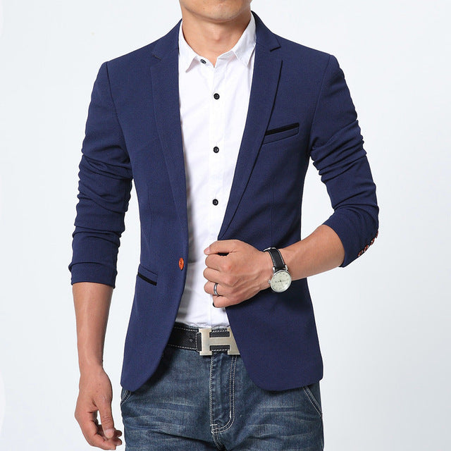 FGKKS Recién llegado Hombres de lujo Blazer Nueva marca de moda de primavera Algodón de alta calidad Slim Fit Hombres Traje Terno Masculino Blazers Hombres