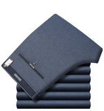 Icpans Pantalones de traje para hombre Pantalones de vestir de verano para hombre Oficina de negocios recta Pantalones formales para hombre Pantalones clásicos de gran tamaño Hombre