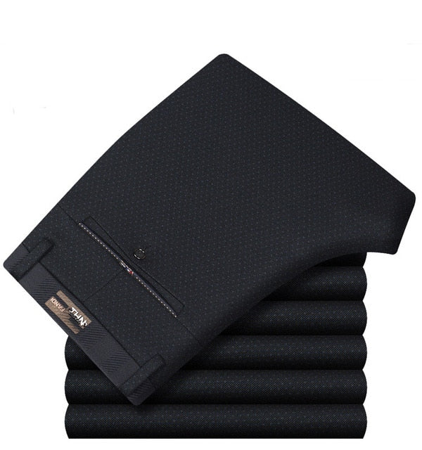 Icpans Pantalones de traje para hombre Pantalones de vestir de verano para hombre Oficina de negocios recta Pantalones formales para hombre Pantalones clásicos de gran tamaño Hombre