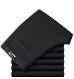 Icpans Pantalones de traje para hombre Pantalones de vestir de verano para hombre Oficina de negocios recta Pantalones formales para hombre Pantalones clásicos de gran tamaño Hombre