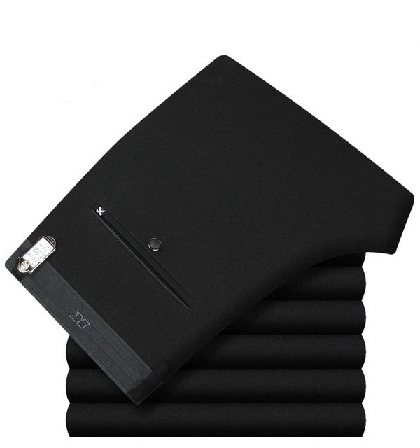 Icpans Pantalones de traje para hombre Pantalones de vestir de verano para hombre Oficina de negocios recta Pantalones formales para hombre Pantalones clásicos de gran tamaño Hombre