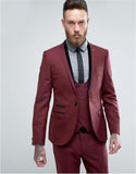 Nueva moda guapo gris oscuro traje de hombre traje de novio trajes de boda para los mejores hombres Slim Fit novio esmoquin para hombre (chaqueta + chaleco + pantalón)