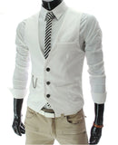 2019 Nueva llegada Chalecos de vestir para hombres Slim Fit Chaleco de traje para hombre Chaleco masculino Gilet Homme Chaqueta de negocios formal sin mangas casual