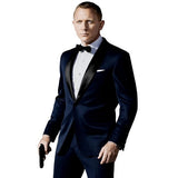 Padrinos de boda Negro pico solapa novio esmoquin burdeos traje de hombre boda mejor hombre (chaqueta + pantalones + corbata) trajes de alta calidad