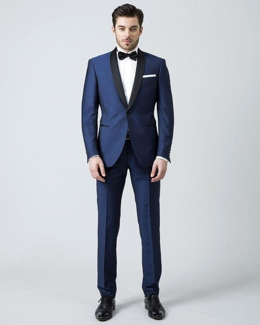 Padrinos de boda Negro pico solapa novio esmoquin burdeos traje de hombre boda mejor hombre (chaqueta + pantalones + corbata) trajes de alta calidad